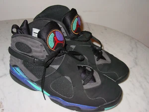 2015 Nike Air Jordan Retro 8 "Aqua 2015 Release" Basketball Shoes Size 10.5 - Picture 1 of 12