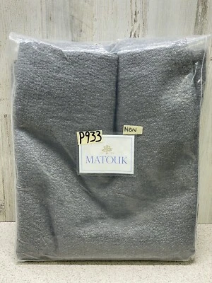 Matouk #M107 Pacific Charcoal Twin Coverlet 70"x 92" New - Image 1 of 4