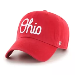 Ohio State Buckeyes 47 Brand Script Clean Up Adjustable Hat - Red - Picture 1 of 1
