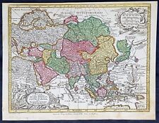 1744 Georg Mattaus Seutter Antique Map of Asia