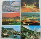 34409 6 AK Hong Kong 6 Postcards night scene Boate People Tiger Palm Garden
