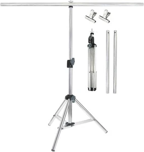 LINCO Plata Fotografía Telón de Fondo Soporte Soporte 2.2x2.6ft Mesa - Imagen 1 de 13