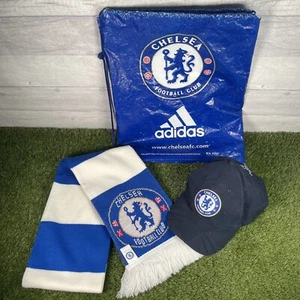 Chelsea UEFA Champions League Cap Hat & Official Scarf & Shopping Bag Bundle FC - Picture 1 of 23