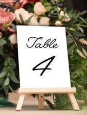 1-25 Calligraphy Table Numbers Wedding Place Cards DIY Centerpieces Table Decor