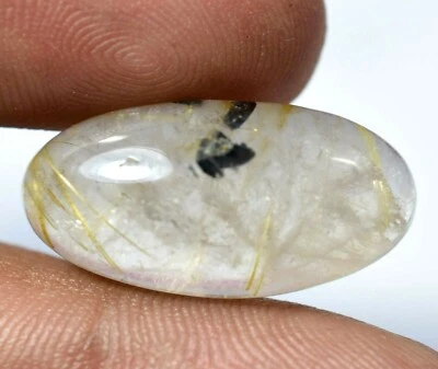 23.05 Ct Natural Rutilated Crystal Inside Golden Hair Top Quality Gemstone - Image 1 of 4