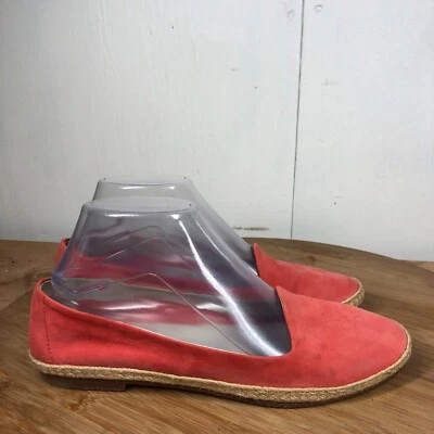 n.d.c. Zapatos 38.5 Mujer 8 Rojo Rosa Cuero Alpargatas Ballet Pisos Informales Foto 1 de 4