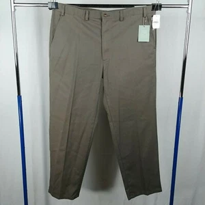 Pantalone uomo sempreverde casual beige W42 L32 100% cotone piatto davanti - Foto 1 di 6
