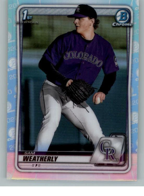 2020 Bowman Chrome Draft Refractors #BD109 Sam Weatherly (ref 125705) - Image 1 of 2