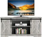 Smart Farmhouse Tv Stand  For 65 Inch Tv Home Living Room Wood Tv Stand