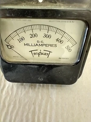 Triplett 型号 421 AT 多比例 500mADC 500 Milliamperes 放大器 直流面板仪表 — 第 1/4 张图片