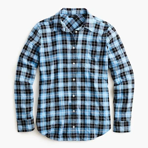 J.Crew Classic-fit boy shirt in crinkle herringbone plaid size 4 Item K5907 NWT! - Picture 1 of 5
