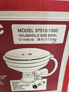 NEW Jabsco 37010-1000 12V Electric Marine Toilet Camper RV Boat Skoolie - Bild 1 von 4