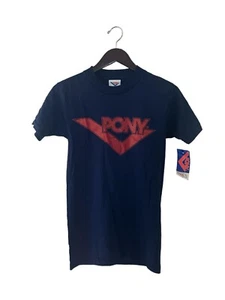 vintage PONY chevron t-shirt mens size small deadstock NWT 90s made in USA - Picture 1 of 7