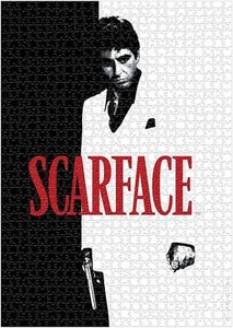 Póster rompecabezas Scarface 1000 piezas Tony Montana Al Pacino negro blanco - Imagen 1 de 2