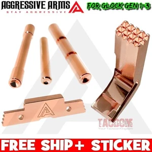 AGGRESSIVE ARMS SHINY COPPER Magazine Catch Slide Stop PIN GL0CK 19 17 GEN 1 2 3 - Picture 1 of 13