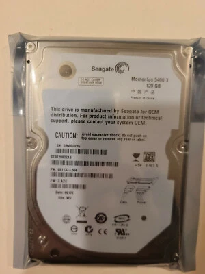 Seagate ST9120822AS 120GB 2.5" SATA HD PN 9S1133-566 FW 3.AXC DC 08172 WU 5RM - Image 1 of 2