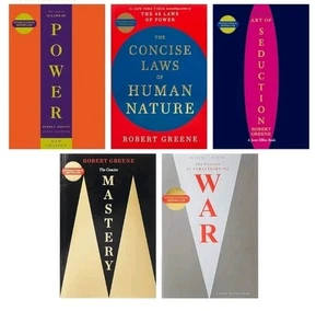 Robert Greene 5 Book Set Concise Power, Mastery, Seduction,WAR, human nature - Picture 1 of 5