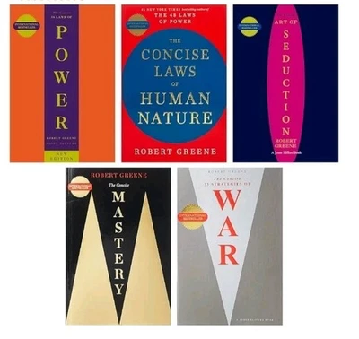 Robert Greene 5 Book Set Concise Power, Mastery, Seduction,WAR, human nature Foto 1 de 4