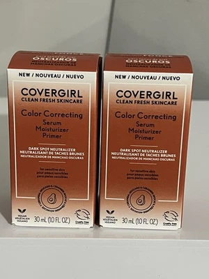 2 Pack COVERGIRL Color Correcting Serum Moisturizer Primer For Deep Skin Tones - Image 1 of 4