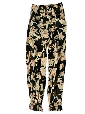 Zara Multicolor Floral Print Flat Front Slim Tapered Ankle Pants Women's Size M - Image 1 of 4