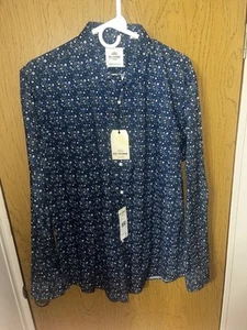 Camisa de manga corta floral calce elástico Ben Sherman para hombre talla 16 nueva con etiquetas - Imagen 1 de 5