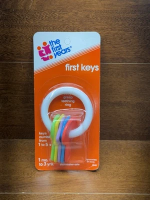 复古 The First Years 婴儿摇铃钥匙 全新 带包装 1983 — 第 1/2 张图片