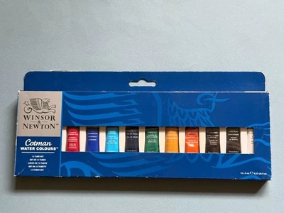 WINSOR & NEWTON - COTMAN WATER COLOURS - 12 x 8ml Tubes - Image 1 of 3
