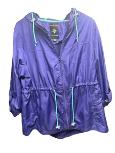 Chaqueta empacable vintage Weather Tamer para mujer Anorak con capucha púrpura 2XL - Imagen 1 de 8