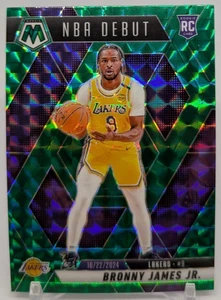 2024-25 Panini Mosaic Basketball Bronny James Jr Green Mosaic NBA Debut RC #262 - Picture 1 of 3