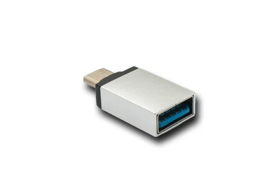 SYSTEM-S USB 3.1 Adapter Type C Male to 3.0A Female 5Gbps in Grey - Image 1 of 4