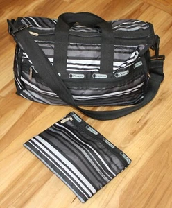 Bolso de Mano LeSportsac Weekender Gris Apagado Rayas - Imagen 1 de 9