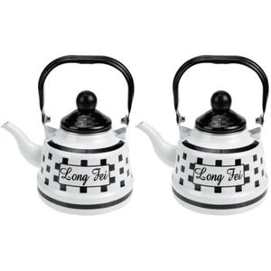 2 PCS Ancient Bell Pot Countertop Tea Kettle Enamel - Picture 1 of 12