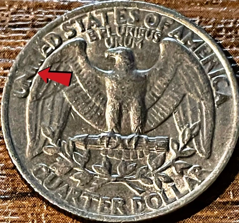 1977 Quarter No Mint Mark Error Coin George Washington Cents error faded words Cover