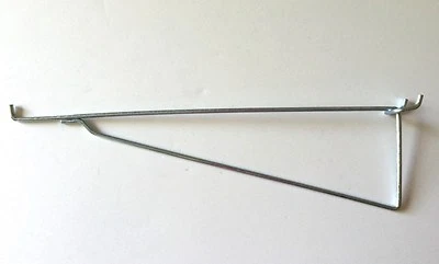 (2 Pack) Metal 12 Inch Shelf Bracket Garage Peg Hanger for 1/8" & 1/4" Pegboard - Image 1 of 2