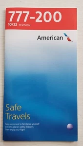 Safety Card American 777-200 Rev 10/22 - Bild 1 von 3