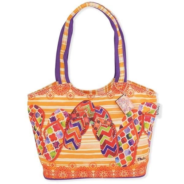 Bolso de Mano Chanclas Sunshine Mediano de Lona PB8853 Foto 1 de 1