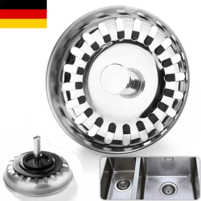 Siebkörbchen für Spüle Siebkorb Spülbecken Abflussventil Sieb Spültisch Stöpsel - Bild 1 von 4