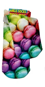 Hollywood Mirror Kid Macaroon Photo Print Multicolor Ankle Socks 8~10in - Picture 1 of 4
