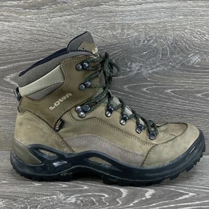 Lowa Womens 8.5 Leather Boots Renegade Mid Wide Gore-Tex GTX Hiking Trail Vibram - Picture 1 of 10