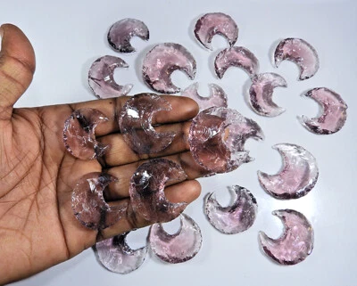 Amethyst Moon Carving Stone Crescent Moon Shape amethyst Crystal Glass Stone Ka4 - Image 1 of 4