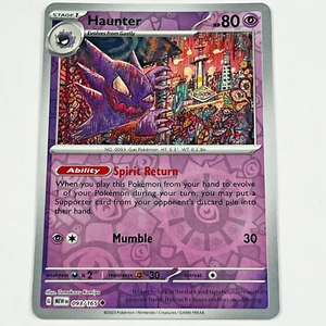 Haunter - 093/165 - Uncommon - Reverse Holo NM, English Pokemon Scarlet & Violet - Picture 1 of 6
