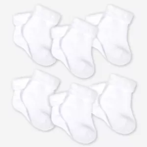 Paquete de 6 calcetines blancos de felpa Gerber para bebés y niñas talla 0-3 meses, 0-6 meses - Imagen 1 de 1