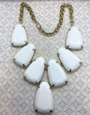 Collar Kendra Scott Harlow tono oro blanco grueso declaración (c) Foto 1 de 4