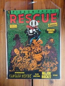 #1 Prima edizione di Pigeon Press Comics " Rescue " in condizioni non lette NOS - Foto 1 di 10