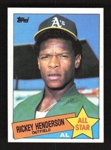 1985 Topps Rickey Henderson #706 Oakland Athletics