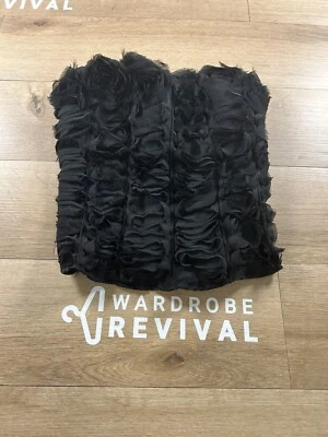 Top bustier floral negro de algodón Twentyone para mujer Foto 1 de 4