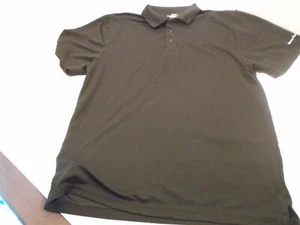 Beverly Hills Polo Club Shirt Mens Large Black Short Sleeve 3 button Collar - Picture 1 of 5