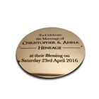 Solid Brass circular shaped plaque 4 sizes Engraved 