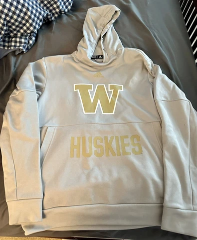 Washington Huskies Sweatshirt Mens Medium Adidas Hoodie Pullover Cover