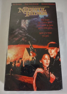 NEEDFUL THINGS VHS video tape RESEALED Stephen King reseal Ed Harris Thriller - Image 1 of 4